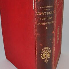 Antique Leather Bound Book: Volume I Vort Folk by V. Ostergaard