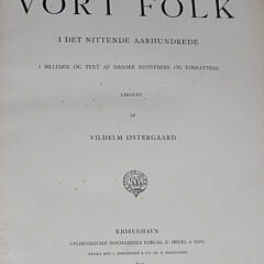 Antique Leather Bound Book: Volume I Vort Folk by V. Ostergaard