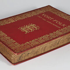 Antique Leather Bound Book: Volume I Vort Folk by V. Ostergaard