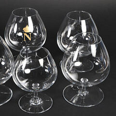 Baccarat Decanter with Nine Napoleon Brandy Snifters