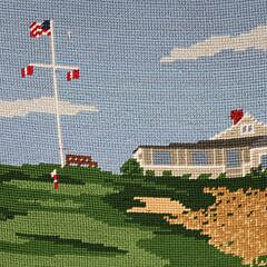 Nantucket’s Sankaty Golf Club Needlepoint Pillow