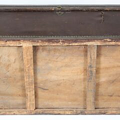 Chinese Export Leather Brass Bound Camphor Trunk, 19th Century