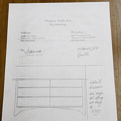 Scarce Stephen Swift Modern Black Walnut Nine-Drawer Triple Dresser, circa 1987
