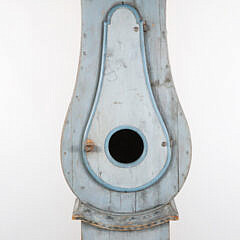 Gustavian Swedish Mora Powder Blue Tall Case Clock, circa 1899