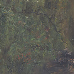 J. Fox Oil on Canvas “Pastoral River Landscape”, circa 1910