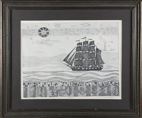 John F. Lochtefeld Limited Edition Etching "Sailing on the High Seas"