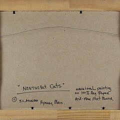 Jan L. Munro Mixed Media on Rag Paper “Nantucket Cats”