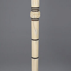 Very Fine Whaler Made Antique Turk’s Knot Inlaid Walking Stick, circa 1850