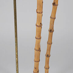 Antique Bamboo Corner Umbrella Stand