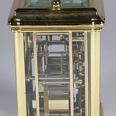 Tiffany & Co. Gilt Metal Moon Phase Carriage Clock