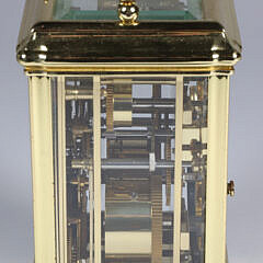 Tiffany & Co. Gilt Metal Moon Phase Carriage Clock