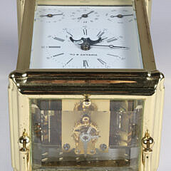 Tiffany & Co. Gilt Metal Moon Phase Carriage Clock