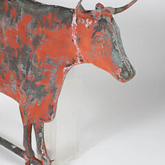 American Molded Copper Cow Weathervane Possibly by L.W. Cushing & Sons, 19th C. 