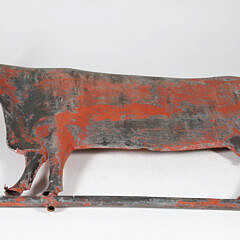 American Molded Copper Cow Weathervane Possibly by L.W. Cushing & Sons, 19th C. 