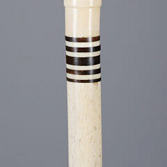 Whaler Made Antique Hand Gripping Ball Walking Stick, 19th Century