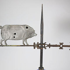 Molded Sheet Metal Pig Weathervane, 19th Century