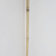 Whaler Made Antique Architectural “Capstan” Knob Walking Stick, 19th Century