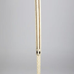 Whaler Made Antique Architectural Walking Stick, 19th Century Antique Whale Ivory and Whalebone Capstan Form Antique Ivory Grip