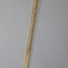 Whaler Made Antique Architectural “Capstan” Knob Walking Stick, 19th Century