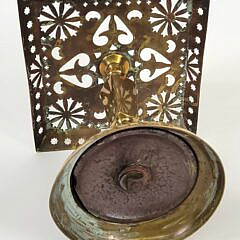 19th C. English Pierced Brass Kettle Stand