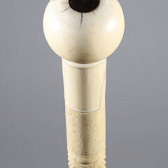 Whaler Made Antique Ball Grip Walking Stick, 19th Century