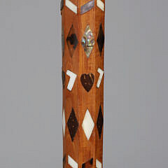 Whaler Made 1879 Liberty Gold Coin Fancy Inlaid Walking Stick , 19th Century