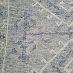 Serena & Lily Flat Woven Blue and White Carpet