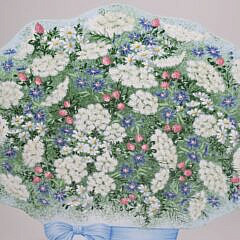 Decorative Painted “Mixed Flowers in a Pot” Cut Wood Fireboard