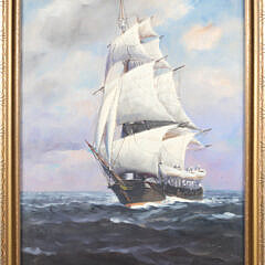 2-5509 T. Bailey Oil Portrait of a Clipper Ship A_IMG_9998 2