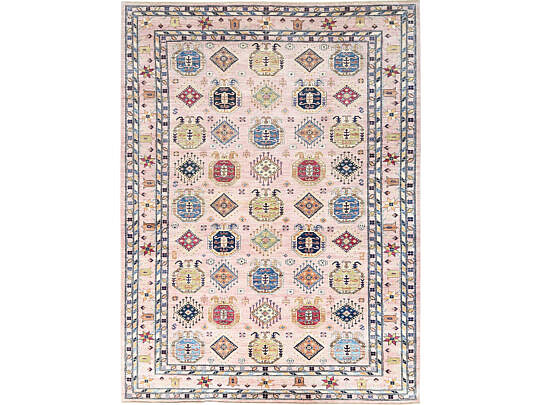 213-4700 Blush Pink Kazak Oriental Rug A