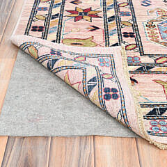 Blush Pink Hand Knotted Organic Wool Kazak Design Oriental Carpet