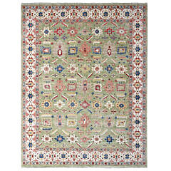 218-4700 Green Heriz Oriental Rug A