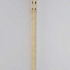 Whaler Made Antique Narwhal Massive and Hefty Captain’s Inlaid Walking Stick, 19th Century