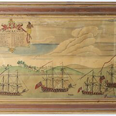 “A Perspective View of the Blockade of Boston Harbor”