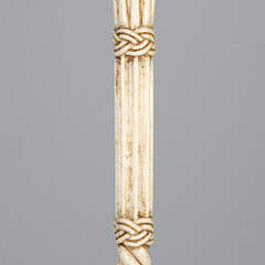 Whaler Made Fine Antique Whale Ivory And Whalebone Walking Stick, 19th Century