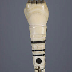 Whaler Made Architectural “Clenched Fist” Walking Stick, 19th Century