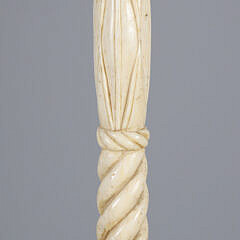 Whaler Made Whalebone Walking Stick, 19th Century