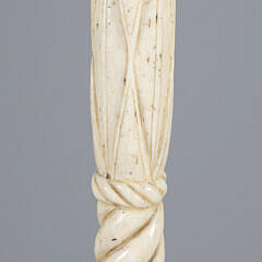 Whaler Made Whalebone Walking Stick, 19th Century