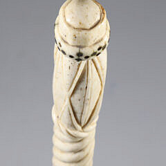 Whaler Made Whalebone Walking Stick, 19th Century
