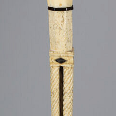 Whaler Made Architectural Walking Stick, 19th Century