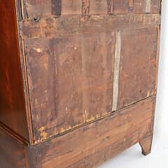 George III Mahogany and Satinwood Inlaid Linen Press, 19th Century