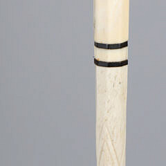 Whaleman Carved Bird Head C-Grip Walking Stick, 19th Century