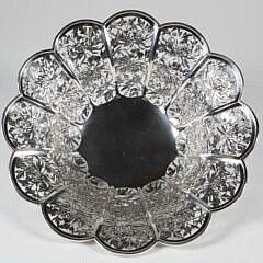 Chinese Export Silver Reticulated Floral Bowl, Hallmarked, late 19th Century