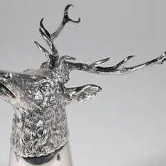 Tiffany & Co. Sterling Silver Art Deco Stag Head Stirrup Cup