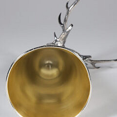 Tiffany & Co. Sterling Silver Art Deco Stag Head Stirrup Cup