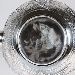 Chinese Export Silver Tea Kettle and Burner on Stand, circa 1900