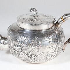 Chinese Export Sterling Silver Teapot