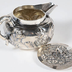 Chinese Export Silver Covered Creamer, Stamped Shanghai