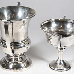 Two Sterling Silver Double Handled Trophies “Penang Swimming Club”