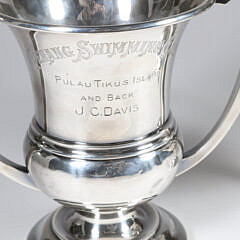Two Sterling Silver Double Handled Trophies “Penang Swimming Club”